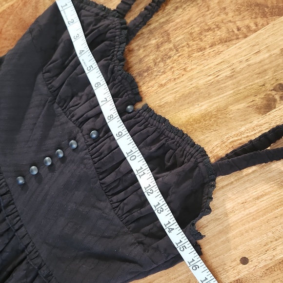 New {Commense} Ruffle Hem Cami Plain Midi Dress in Black Size Medium - Picture 12 of 15